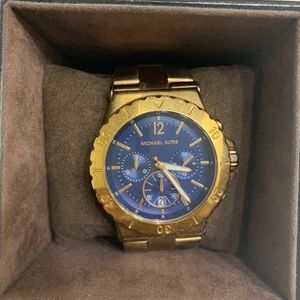Michael Kors Rose Gold/ Navy Face Watch